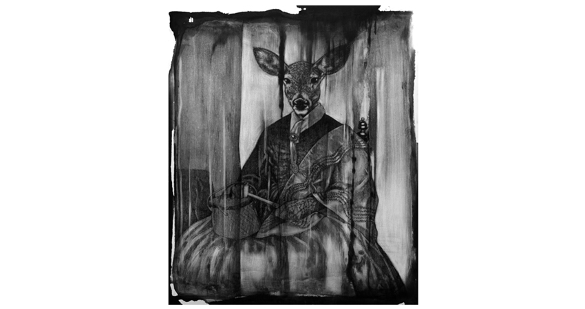 hind - t�cnica mixta sobre madera / 100 x 122 cm